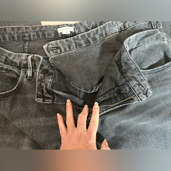 Good American Jeans Plus Size 90s Straight Crossover High Waist Black (Size 20) - Picture 6 of 11